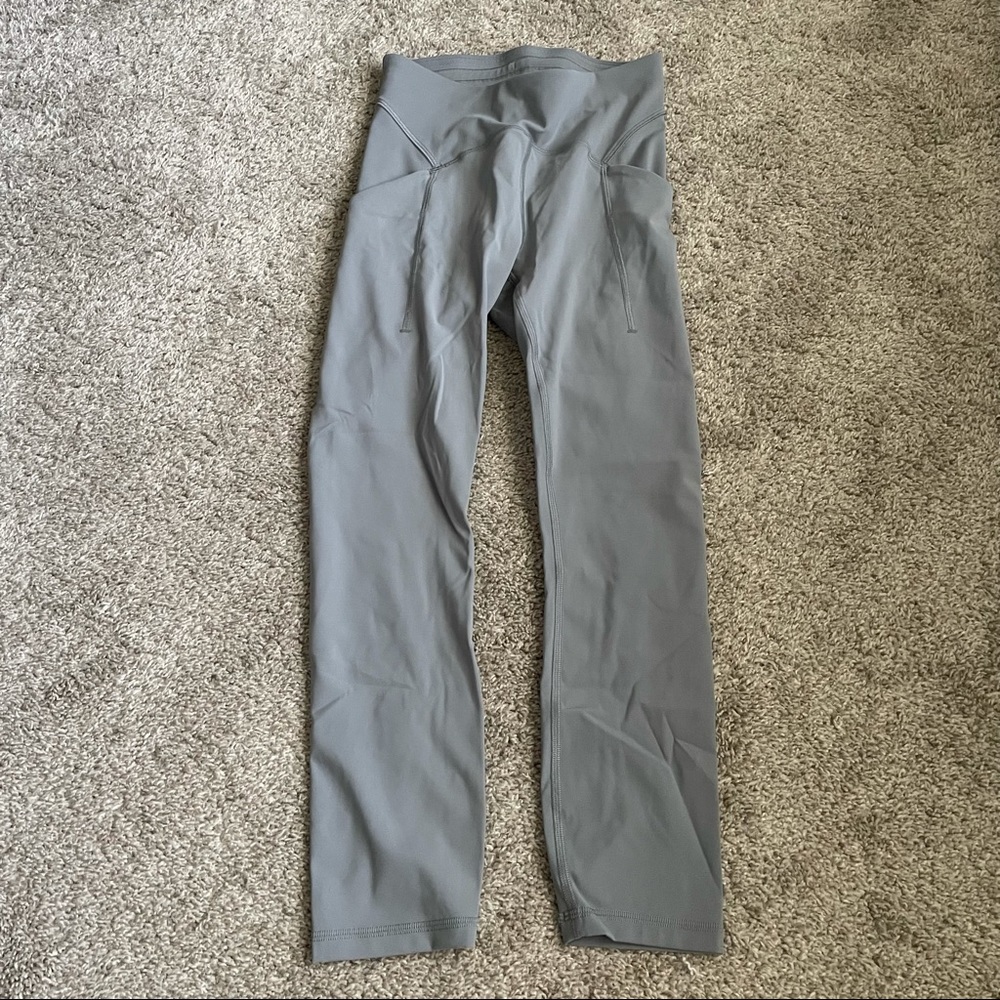 Lululemon Athletica Power Thru High-Rise Crop 23” Rhino Grey